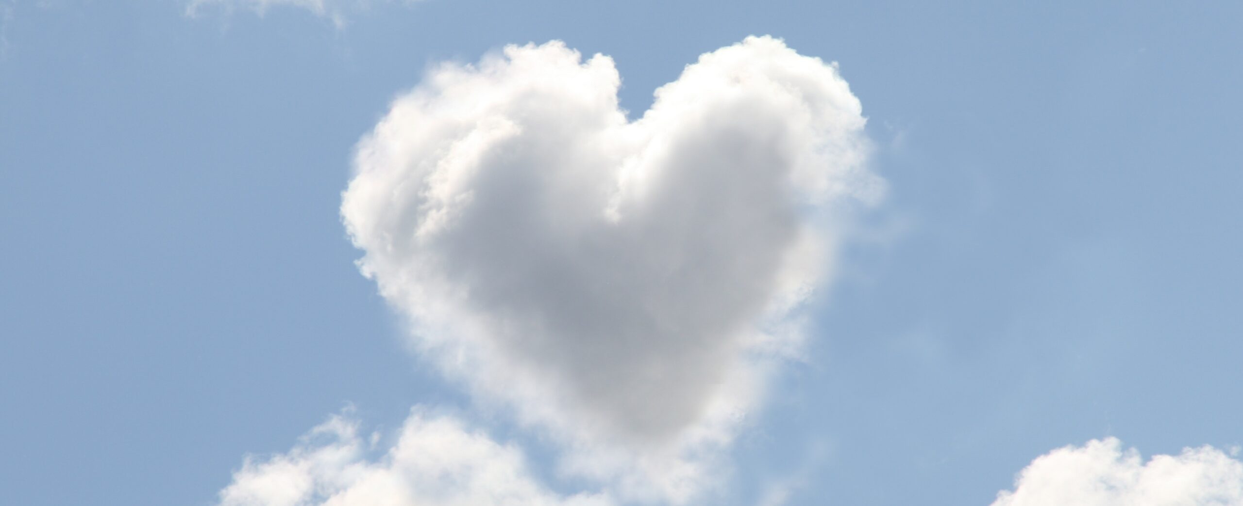 A heart-shaped cloud